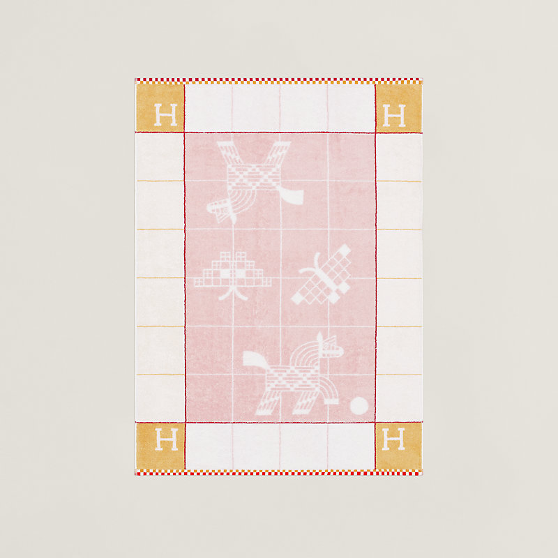 Animaux Nattes bath towel - Yellow | Hermès Singapore